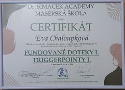 certifikát fundované doteky, triggerpointy